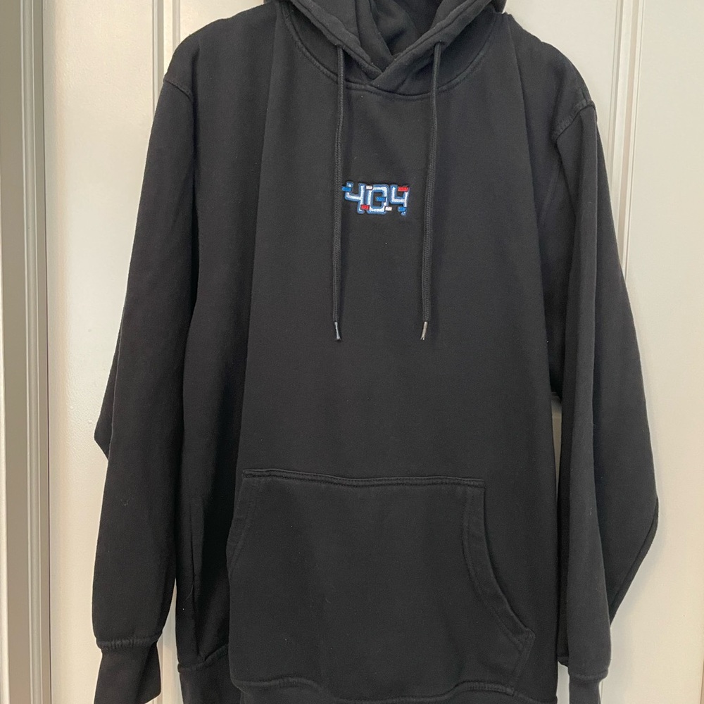 Dream Branding Black 404 Sweatshirt Hoodie with Casual Fit Unisex Size XL